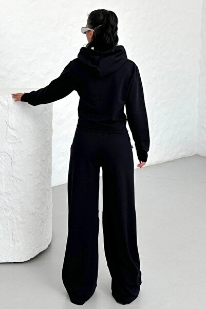 FashionForYou MIRRA Pearl casual set, with cotton and denim, Black