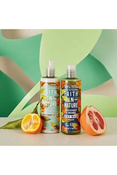 Faith In Nature Vegan body and hand lotion with grapefruit and orange, Faith in Nature, 400 ml