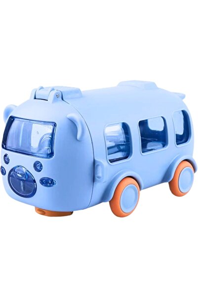 Twisoo زجاجة مياه بتصميم حافلة للأطفال مع شفاطة وملصق