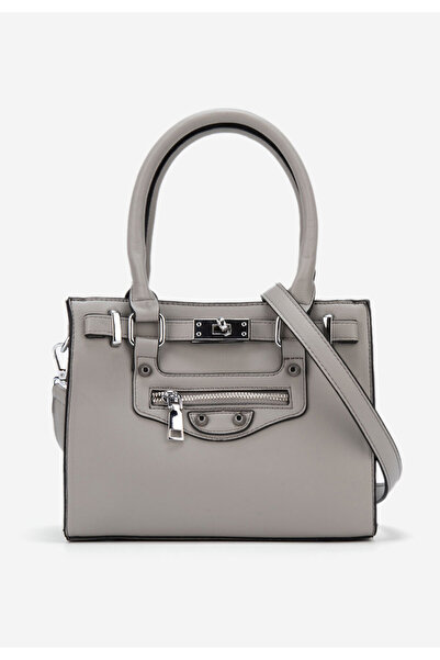 B T Shoes Šedé rukojeť kabelky Fernanda