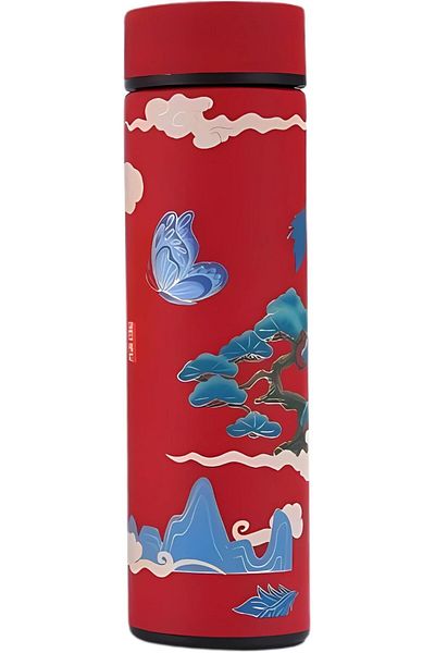 Twisoo Stainless Steel Smart Water Bottle, 500ml, Red