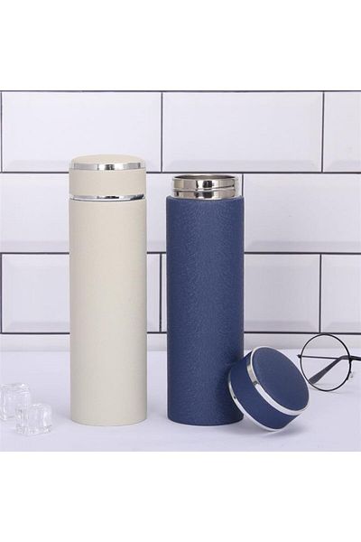 Twisoo Stainless Steel Sports Water Bottle, Lather Double Wall Vacuum Insulated Water Bottle, Leak P