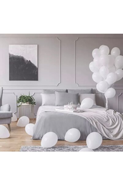 Deniz Party Store 5 Adet Pastel Beyaz Latex Balon