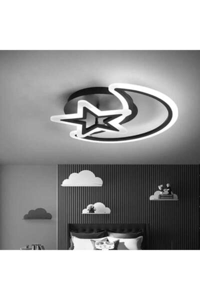 KORMAN TECHNIK Πολυέλαιος LED με τηλεχειριστήριο MOON AND STAR 45W, 2 Στοιχεία, Ρυθμιζόμενης Ρύθμισης, Μαύρο