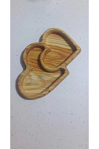woodenzo Double Heart Snack Bowl