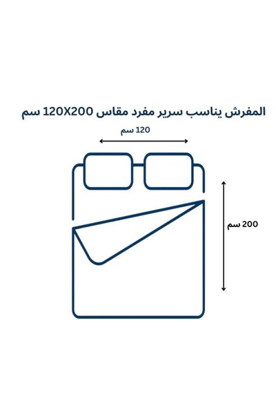 smart home 100% Microfiber Single Bed Mattress, Geometric Design Bed Cover, Reversible, Set of 4, 230X170cm