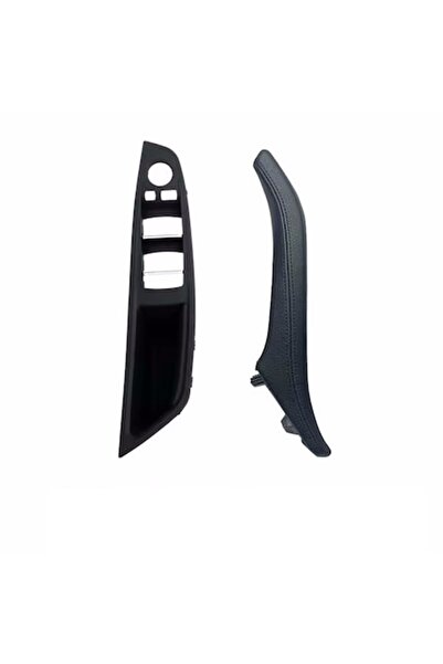 BMW Set manere piele sofer + pasager Seria 5 F10 F11 2010-2017 Negru cu buton...