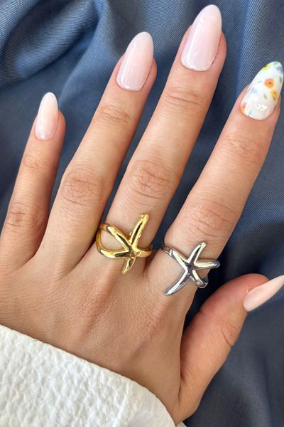 Leo'Stone New Season Starfish Design Adjustable Women's Ring