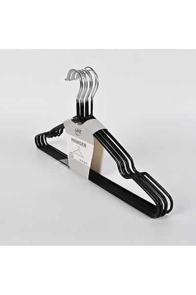 Generic Set of 10 iron clothes hangers with non-slip silicone layer