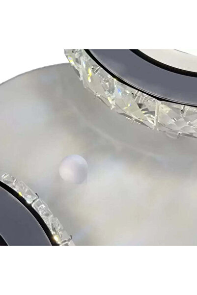 KORMAN TECHNIK LED chandelier with remote control and crystal NOVA ROTONDA 29W, 2 Circles, White