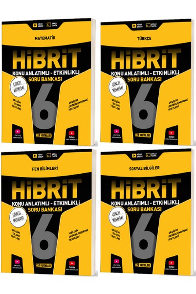 Efsane Yayınları 6.Sınıf Hız Yayınları HİBRİT Matematik + Türkçe + Fen + Sosy...