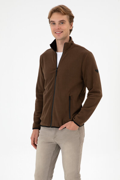 U.S. Polo Assn. Men's Brown Knitted Cardigan 50313779-Vr029