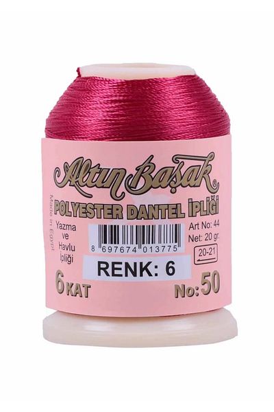 Yüsra Shop Altinbasak Polyester 06 Fuchsia Lace Thread 20 Gr Writing Thread