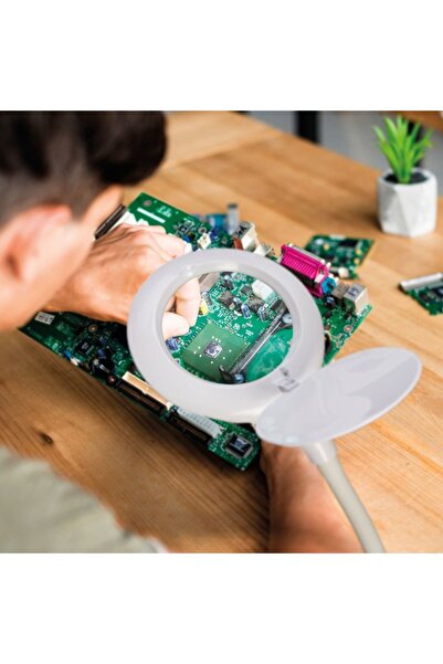 SOHO Light Desk Lamp, LED 30, 5x Magnifier, White, 34x30x14.5cm