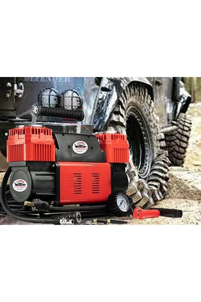 CFT Dual Cylinder Car Air Compressor ULa Extreme 4x4 Tire Super Air Flow Portable 300 Litter-Mints 1
