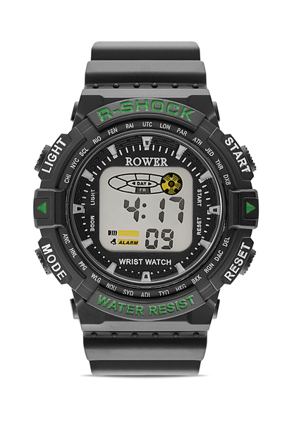RWR Collection Young-Child Digital Green Silicone Wrist Watch TCTSR004905S0301