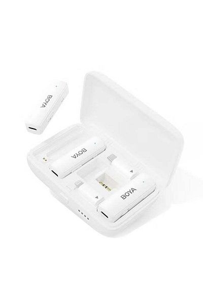 BOYA BOYALINK White Wireless clip on Microphone for Wedding Vlog Interview