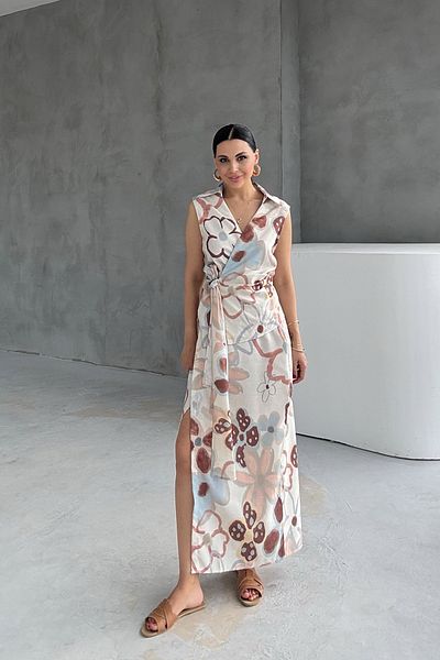 Seda Yalçın Atelier Colorful Floral Patterned Waistcoat Vest Trousers Set