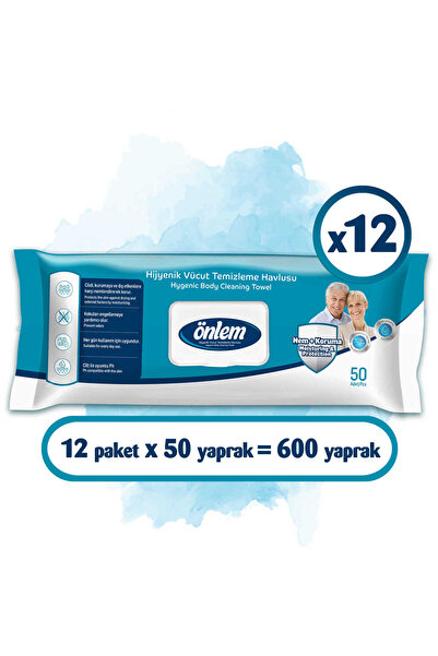 ÖNLEM Hijyenik Vücut Temizleme Havlusu 50x12