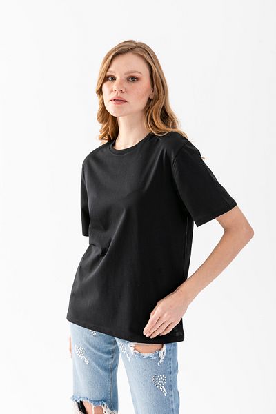T Crazy T-Crazy Unisex Oversize Plain Crew Neck T-Shirt, Comfortable Fit Basic T-Shirt
