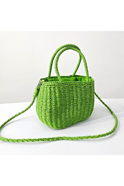 FashionForYou Τσάντα θαλάσσης RATTAN, με κάλυμμα και αφαιρούμενη αλυσίδα, ανο...