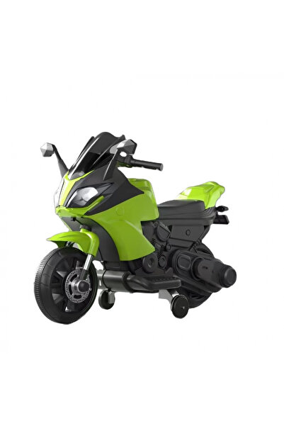 Nichiduta Motocicleta electrica pentru copii Thunder Green cu 2 motoare x 38w,roti ajutatoare,scaun