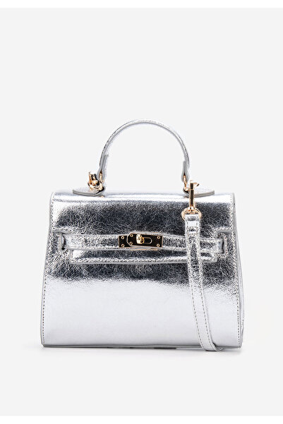 B T Shoes Stribrná ramenní kabelka Alatia