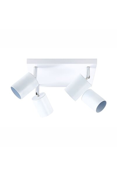 Spin Spot patrat reglabil alb 4 X GU10 250mm