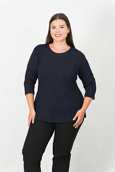 Lanze فستان سهرة بلوزة بأكمام فوكورو تورفاكار لامعة