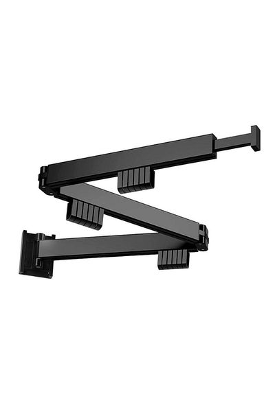 qipuneky Foldable drying rack, qipuneky, Aluminum, Wall-mountable, 360° Rotatable, Black