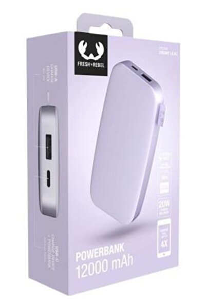 Fresh'n Rebel Εξωτερικός συσσωρευτής Fresh'n Rebel 61006953, 12000 mAh, 20 W, USB-A, USB Type-C (Mov)
