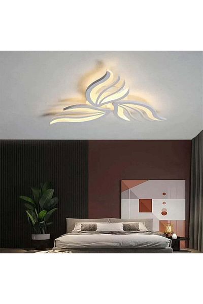 KORMAN TECHNIK LED Chandelier with Remote Control SAKURA 37W, 3 Petals, Cold/Warm/Neutral Light, Dimmable, White