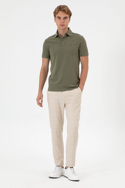 U.S. Polo Assn. Men's Camel Canvas Trousers 50300438-Vr015