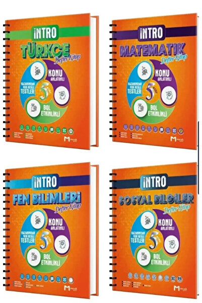 Orijinal Yayınları Mozaik 5. Sınıf Tüm Dersler İntro Defter Seti 4 Kitap Yeni...