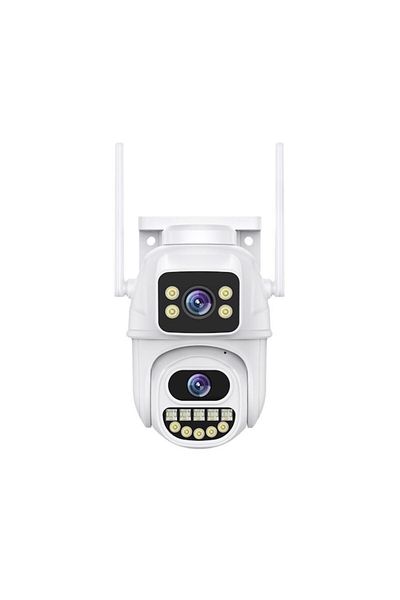 OEM Camera Supraveghere ICSee 6MP 4K Dual Lens, Zoom 5X, Urmarire Umana, Audio Bidirectional, Night Visi