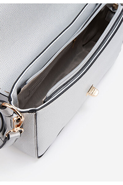 B T Shoes Stribrná rukojeť kabelky Emilea