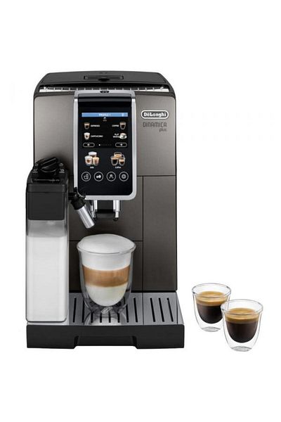 DELONGHİ Espressor automat De'Longhi Dinamica Plus ECAM 380.95.TB, 2 carafe pentru lapte, tehnologie LatteCre
