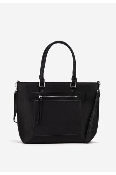 B T Shoes Černá rukojeť kabelky Allure