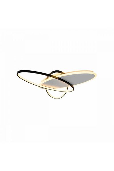 KORMAN TECHNIK LED Chandelier with Remote Control LIGURIA 81W, 3 Ovals, Cold/Warm/Neutral Light, Dimmable, Black White