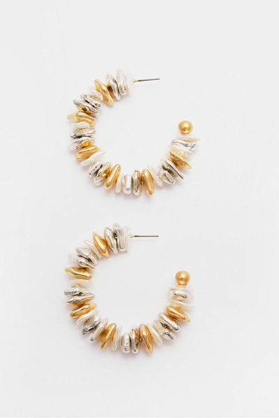 Pull & Bear Hoop earrings with metallic details