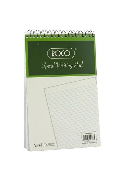Roco Standard Writing Pad A5 – 70 Sheets (140 Pages)