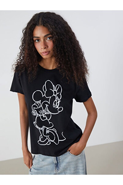 LC Waikiki تي شيرت نسائي مرخص من Minnie Mouse Zero Roba Collar من UZG STORE