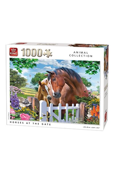 King Puzzle 1000 piese Horses at the gate