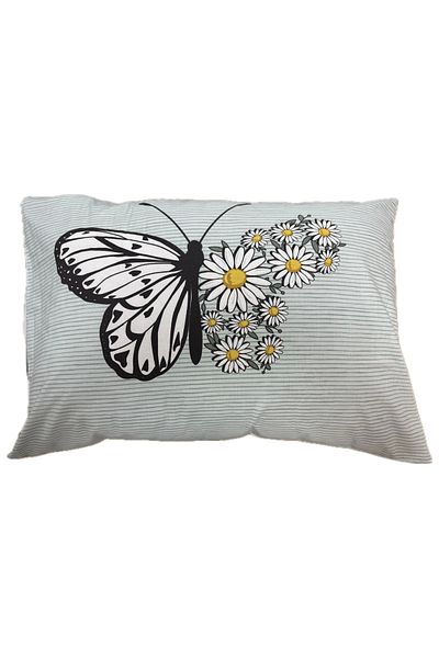 Clasy Ranforce 100% Cotton 2 Piece Pillow Case Green Floral