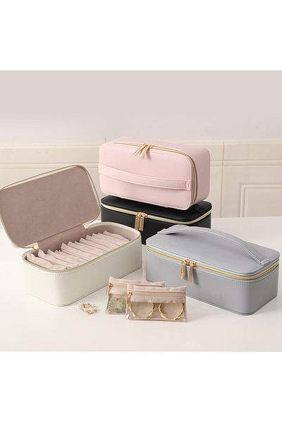gaman Faux Leather Jewelry Bag with 12 Mini Wallets Jewelry Box High Quality Jewelry Carry Case