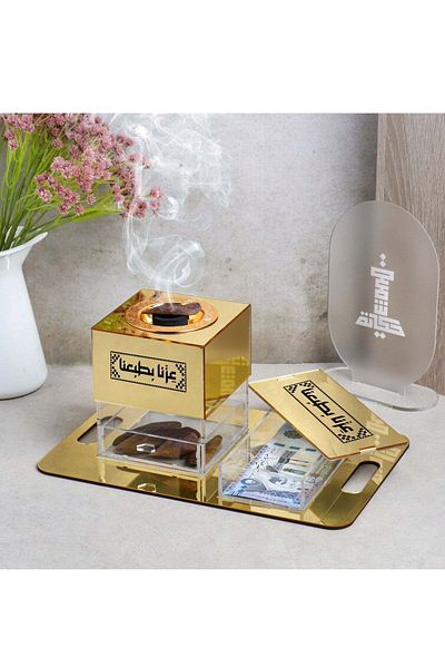Story of candle Incense Holder with Storage Box and Tray, Acrylic for Home and Gift