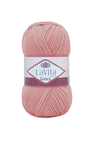 LaVita Yarn Gonca El Örgü İpi %100 Akrilik 100gr (4113 ORTA GÜL)