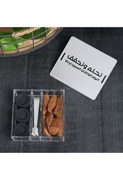 Story of candle Acrylic Incense Vaporizer supplies in a luxury box with Arabic phrase