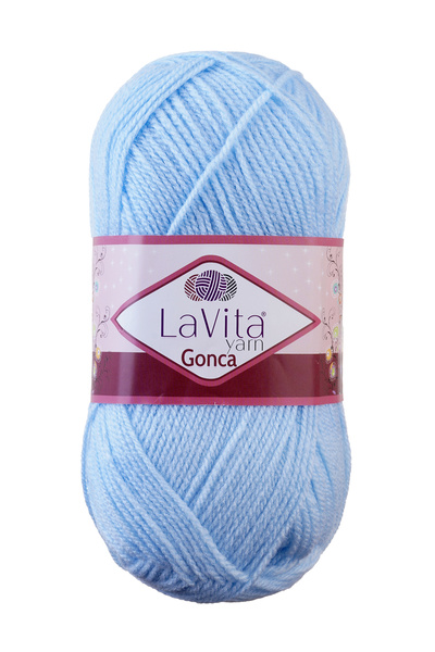 LaVita Yarn Gonca прежда за ръчно плетене 100% акрил 100 г (5019 COOL BLUE)
