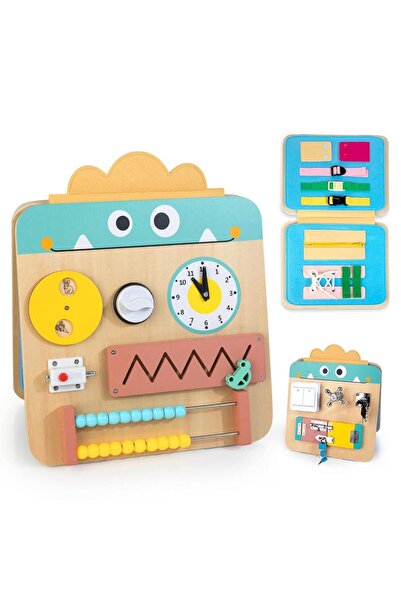 SDX Market Jucărie educativă, senzorială, de învățare, tip tablă de activităț...